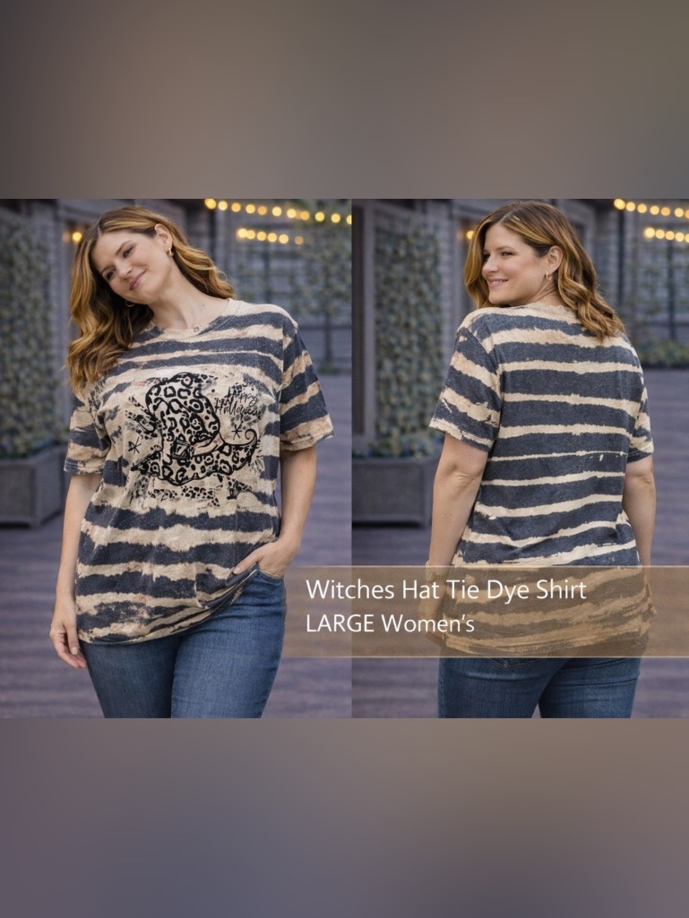 Witches hat tye dye shirt LARGE